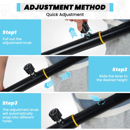 28In Basketball Hoop Basketball Goal System Height Adjustable 5.1Ft to 7Ft Court for All Age Ranges Indoor Outdoor Use